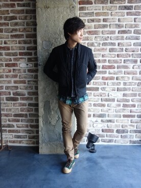 「nonnative（ノンネイティブ）のアイテム（ブルゾン）」を使った、ONEPAIRさん（メンズ・173cm）の秋コーディネート