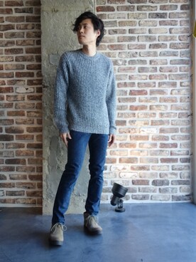 「N.HOOLYWOOD（N.ハリウッド）のアイテム（ブーツ）」を使った、ONEPAIRさん（メンズ・173cm）の秋コーディネート