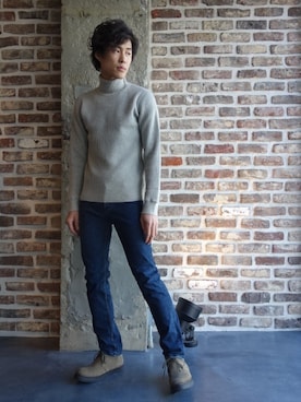 「N.HOOLYWOOD（N.ハリウッド）のアイテム（ブーツ）」を使った、ONEPAIRさん（メンズ・173cm）の秋コーディネート