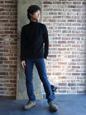 「N.HOOLYWOOD（N.ハリウッド）のアイテム（ブーツ）」を使った、ONEPAIRさん（メンズ・173cm）の秋コーディネート