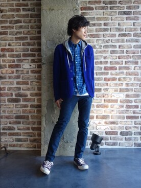 「N.HOOLYWOOD（N.ハリウッド）のアイテム（その他アウター）」を使った、ONEPAIRさん（メンズ・173cm）の秋コーディネート