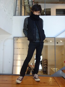 「nonnative（ノンネイティブ）のアイテム（ダウンベスト）」を使った、ONEPAIRさん（メンズ・173cm）の秋コーディネート