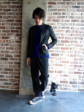 「JOHN LAWRENCE SULLIVAN（ジョンローレンスサリバン）のアイテム（スラックス）」を使った、ONEPAIRさん（メンズ・173cm）の秋コーディネート