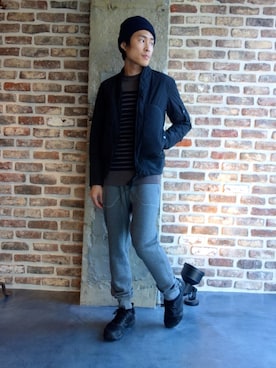 「nonnative（ノンネイティブ）のアイテム（ブルゾン）」を使った、ONEPAIRさん（メンズ・173cm）の秋コーディネート