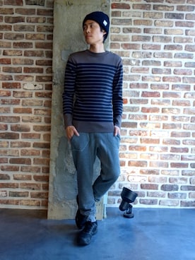 「N.HOOLYWOOD（N.ハリウッド）のアイテム（スニーカー）」を使った、ONEPAIRさん（メンズ・173cm）の秋コーディネート