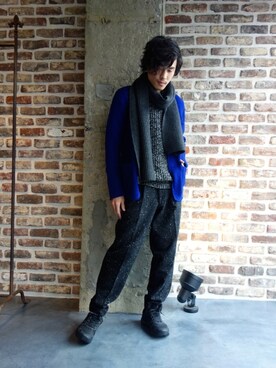 「N.HOOLYWOOD（N.ハリウッド）のアイテム（スニーカー）」を使った、ONEPAIRさん（メンズ・173cm）の秋コーディネート