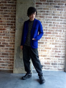 「N.HOOLYWOOD（N.ハリウッド）のアイテム（スニーカー）」を使った、ONEPAIRさん（メンズ・173cm）の秋コーディネート