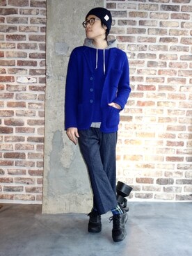 「N.HOOLYWOOD（N.ハリウッド）のアイテム（帽子）」を使った、ONEPAIRさん（メンズ・173cm）の秋コーディネート