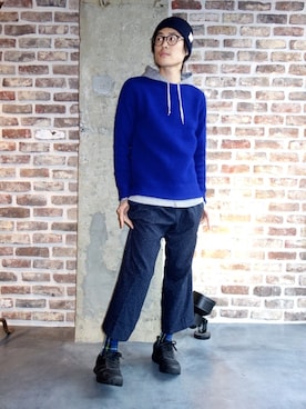 「N.HOOLYWOOD（N.ハリウッド）のアイテム（スニーカー）」を使った、ONEPAIRさん（メンズ・173cm）の秋コーディネート