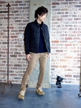 「nonnative（ノンネイティブ）のアイテム（ダウンジャケット/コート）」を使った、ONEPAIRさん（メンズ・173cm）の冬コーディネート
