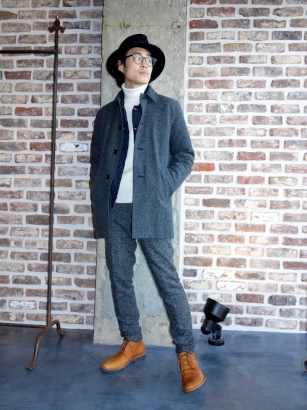 N.HOOLYWOODのステンカラーコートを使った人気ファッション