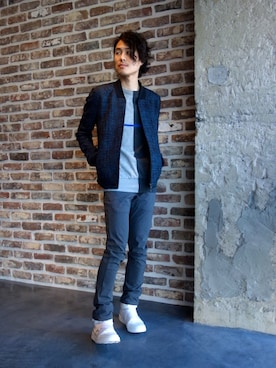 「JOHN LAWRENCE SULLIVAN（ジョンローレンスサリバン）のアイテム（シューズ）」を使った、ONEPAIRさん（メンズ・173cm）の冬コーディネート