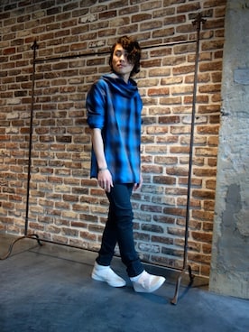 「JOHN LAWRENCE SULLIVAN（ジョンローレンスサリバン）のアイテム（シューズ）」を使った、ONEPAIRさん（メンズ・173cm）の冬コーディネート