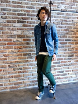 「ATTACHMENT（アタッチメント）のアイテム」を使った、ONEPAIRさん（メンズ・173cm）の春コーディネート