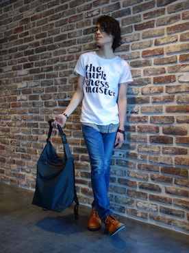 「nonnative（ノンネイティブ）のアイテム（Tシャツ/カットソー）」を使った、ONEPAIRさん（メンズ・173cm）の春コーディネート