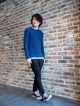 「N.HOOLYWOOD（N.ハリウッド）のアイテム（Tシャツ/カットソー）」を使った、ONEPAIRさん（メンズ・173cm）の春コーディネート