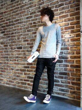 「N.HOOLYWOOD（N.ハリウッド）のアイテム（Tシャツ/カットソー）」を使った、ONEPAIRさん（メンズ・173cm）の春コーディネート