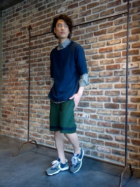 「N.HOOLYWOOD（N.ハリウッド）のアイテム（Tシャツ/カットソー）」を使った、ONEPAIRさん（メンズ・173cm）の春コーディネート