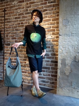 「N.HOOLYWOOD（N.ハリウッド）のアイテム（バッグ）」を使った、ONEPAIRさん（メンズ・173cm）の春コーディネート