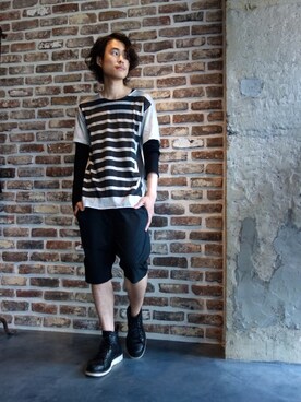 「JOHN LAWRENCE SULLIVAN（ジョンローレンスサリバン）のアイテム（その他パンツ）」を使った、ONEPAIRさん（メンズ・173cm）の春コーディネート