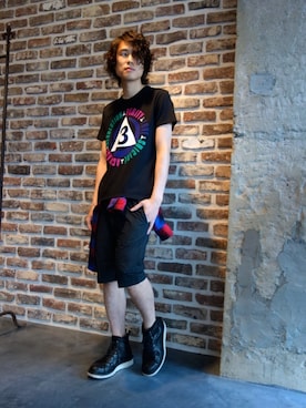 「JOHN LAWRENCE SULLIVAN（ジョンローレンスサリバン）のアイテム（その他パンツ）」を使った、ONEPAIRさん（メンズ・173cm）の夏コーディネート