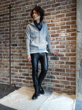 「TAKAHIROMIYASHITATheSoloIst.（タカヒロミヤシタザソロイスト）のアイテム（パーカー）」を使った、ONEPAIRさん（メンズ・173cm）の夏コーディネート