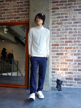 「N.HOOLYWOOD」｜「アイテム（ニットキャップ/ビーニー）」を使った、ONEPAIRさん（メンズ・173cm）の夏コーディネート
