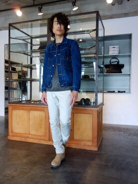 「KAZUYUKI KUMAGAI」｜「アイテム（デニムジャケット）」を使った、ONEPAIRさん（メンズ・173cm）の夏コーディネート
