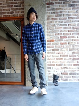 「N.HOOLYWOOD（N.ハリウッド）のアイテム（帽子）」を使った、ONEPAIRさん（メンズ・173cm）の秋コーディネート