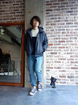 「N.HOOLYWOOD（N.ハリウッド）のアイテム（ダウンジャケット/コート）」を使った、ONEPAIRさん（メンズ・173cm）の秋コーディネート