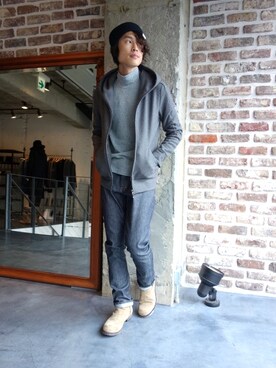 「N.HOOLYWOOD（N.ハリウッド）のアイテム（Tシャツ/カットソー）」を使った、ONEPAIRさん（メンズ・173cm）の秋コーディネート
