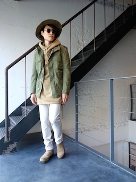 「nonnative（ノンネイティブ）のアイテム（帽子）」を使った、ONEPAIRさん（メンズ・173cm）の秋コーディネート