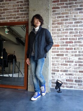 「nonnative（ノンネイティブ）のアイテム（ダウンジャケット/コート）」を使った、ONEPAIRさん（メンズ・173cm）の秋コーディネート