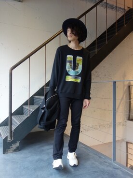 「TAKAHIROMIYASHITATheSoloIst.（タカヒロミヤシタザソロイスト）のアイテム（その他パンツ）」を使った、ONEPAIRさん（メンズ・173cm）の秋コーディネート
