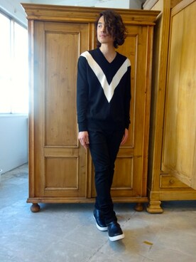 「JOHN LAWRENCE SULLIVAN（ジョンローレンスサリバン）のアイテム（その他パンツ）」を使った、ONEPAIRさん（メンズ・173cm）の冬コーディネート