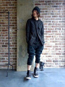 「nonnative（ノンネイティブ）のアイテム（ミリタリージャケット）」を使った、ONEPAIRさん（メンズ・173cm）の冬コーディネート