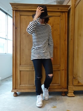 「N.HOOLYWOOD（N.ハリウッド）のアイテム（アクセサリー）」を使った、ONEPAIRさん（メンズ・173cm）の春コーディネート