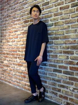 「JOHN LAWRENCE SULLIVAN（ジョンローレンスサリバン）のアイテム（トップス）」を使った、ONEPAIRさん（メンズ・173cm）の春コーディネート