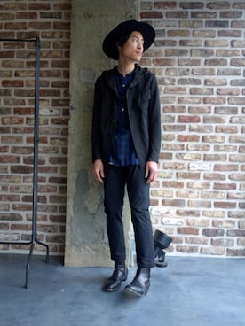 「nonnative（ノンネイティブ）のアイテム（ミリタリージャケット）」を使った、ONEPAIRさん（メンズ・173cm）の春コーディネート