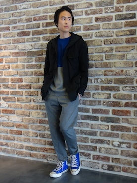「nonnative（ノンネイティブ）のアイテム（ミリタリージャケット）」を使った、ONEPAIRさん（メンズ・173cm）の春コーディネート