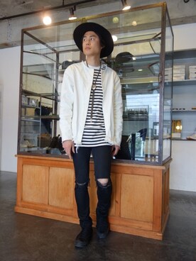 「UNUSED（アンユーズド）のアイテム（ジャケット/アウター）」を使った、ONEPAIRさん（メンズ・173cm）の春コーディネート
