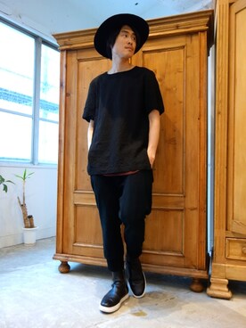 「KAZUYUKI KUMAGAI ATTACHMENT（カズユキクマガイアタッチメント）のアイテム（シャツ/ブラウス）」を使った、ONEPAIRさん（メンズ・173cm）の春コーディネート