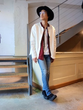 「ENDのアイテム（アクセサリー）」を使った、ONEPAIRさん（メンズ・173cm）の春コーディネート