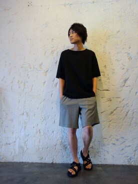 「N.HOOLYWOOD（N.ハリウッド）のアイテム（サンダル）」を使った、ONEPAIRさん（メンズ・173cm）の春コーディネート