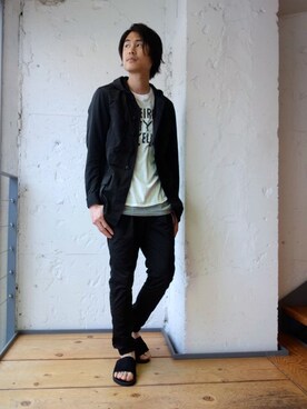 「nonnative（ノンネイティブ）のアイテム（サンダル）」を使った、ONEPAIRさん（メンズ・173cm）の春コーディネート