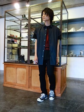 「JOHN LAWRENCE SULLIVAN（ジョンローレンスサリバン）のアイテム（その他パンツ）」を使った、ONEPAIRさん（メンズ・173cm）の春コーディネート