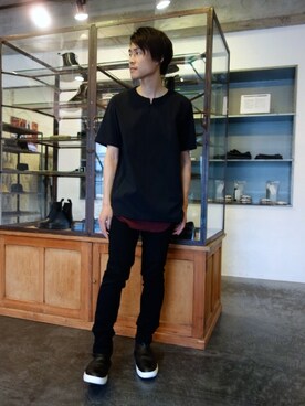 「ATTACHMENT（アタッチメント）のアイテム」を使った、ONEPAIRさん（メンズ・173cm）の夏コーディネート