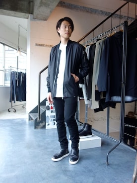 「KAZUYUKI KUMAGAI」｜「アイテム（ブルゾン）」を使った、ONEPAIRさん（メンズ・173cm）の夏コーディネート