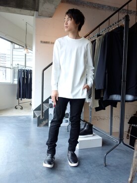 「JOHN LAWRENCE SULLIVAN（ジョンローレンスサリバン）のアイテム（その他パンツ）」を使った、ONEPAIRさん（メンズ・173cm）の夏コーディネート