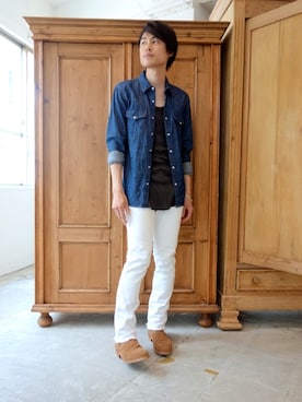 「ATTACHMENT（アタッチメント）のアイテム」を使った、ONEPAIRさん（メンズ・173cm）の夏コーディネート